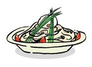 Japanese style Mushroom Salada Spaghetti