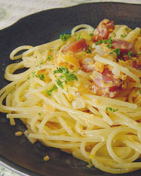 Spaghetti with Carrot Cream
