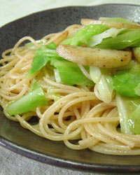 Spaghetti with Cabbage & Acciuga
