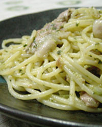 Spaghetti with Ume and Genovese Sauce