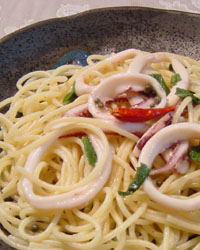 Squid and Sage Spaghetti with Butter & Capperi